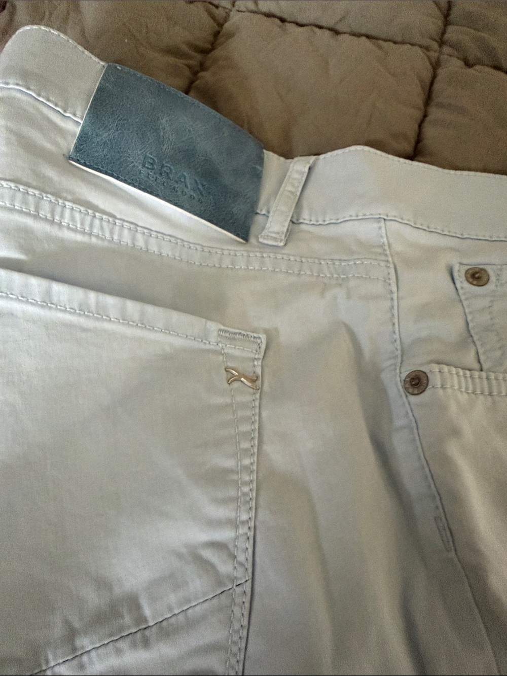BRAX Men's Light Blue Chinos - Classic Cotton Blend Khakis
